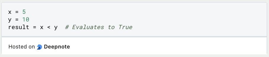 Python Comparison Operators