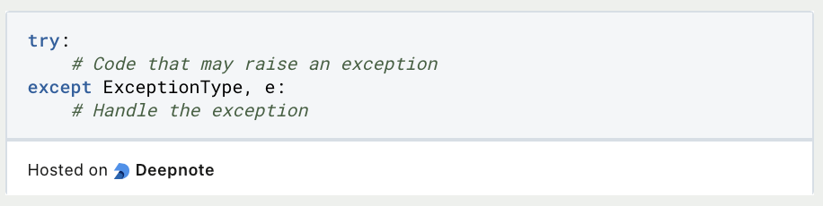 Python Exception Handling