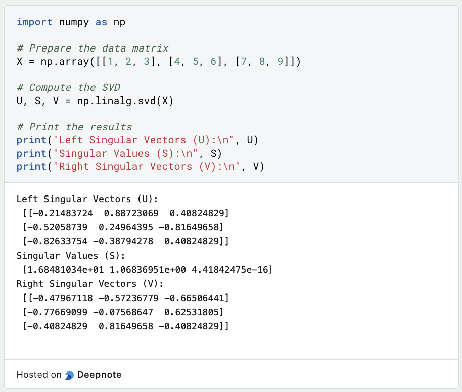 Singular Value Decomposition